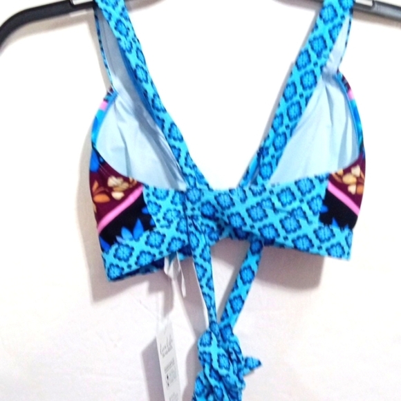 CUPSHE HALTER TIE CRISSCROSS BACK LOW RISE BIKINI SET SIZE MEDIUM NWT - Picture 7 of 9